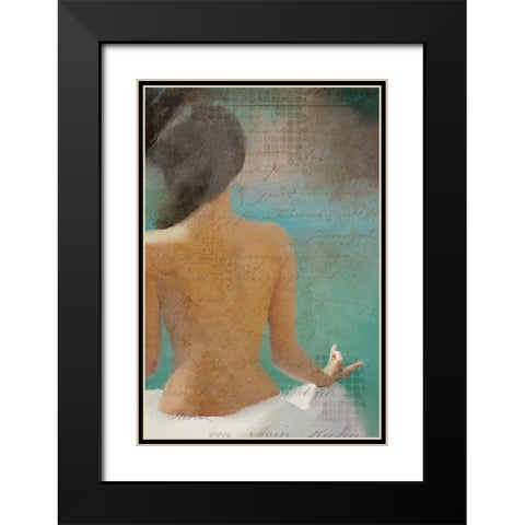 Morning Calm Black Modern Wood Framed Art Print with Double Matting by Kimberly, Allen