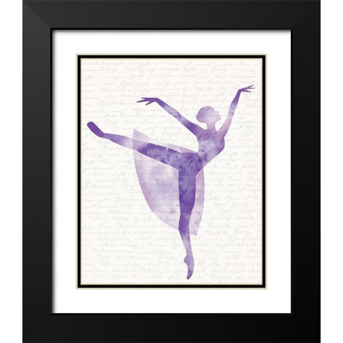 Dance 3 Black Modern Wood Framed Art Print with Double Matting by Kimberly, Allen