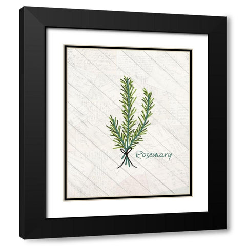 Fresh Herbs 1 Black Modern Wood Framed Art Print with Double Matting by Kimberly, Allen