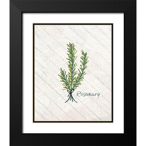 Fresh Herbs 1 Black Modern Wood Framed Art Print with Double Matting by Kimberly, Allen