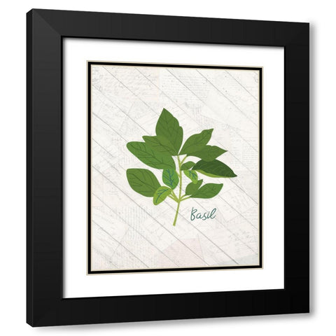 Fresh Herbs 3 Black Modern Wood Framed Art Print with Double Matting by Kimberly, Allen
