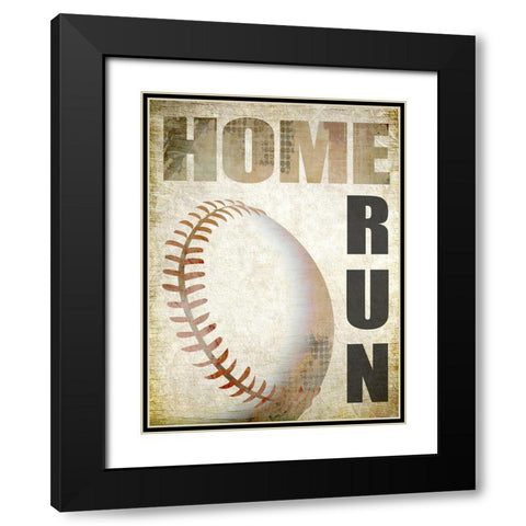 Home Run Black Modern Wood Framed Art Print with Double Matting by Kimberly, Allen