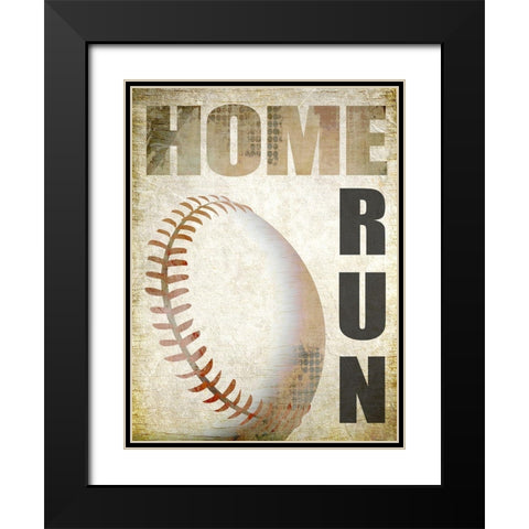 Home Run Black Modern Wood Framed Art Print with Double Matting by Kimberly, Allen