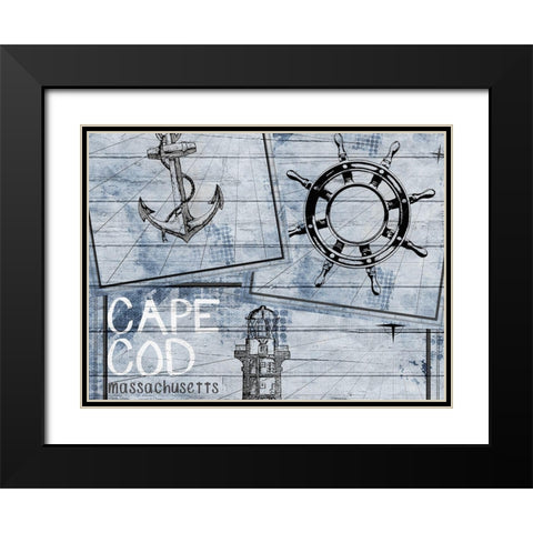 Nautical Cape Black Modern Wood Framed Art Print with Double Matting by Kimberly, Allen