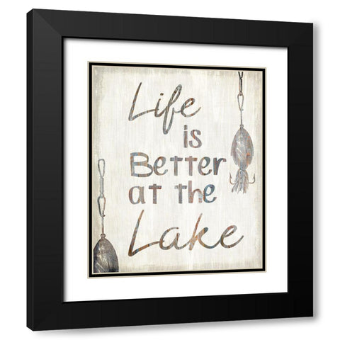 Life is Better Black Modern Wood Framed Art Print with Double Matting by Kimberly, Allen