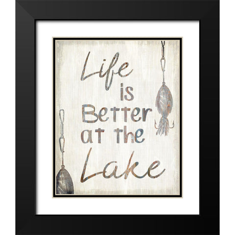 Life is Better Black Modern Wood Framed Art Print with Double Matting by Kimberly, Allen