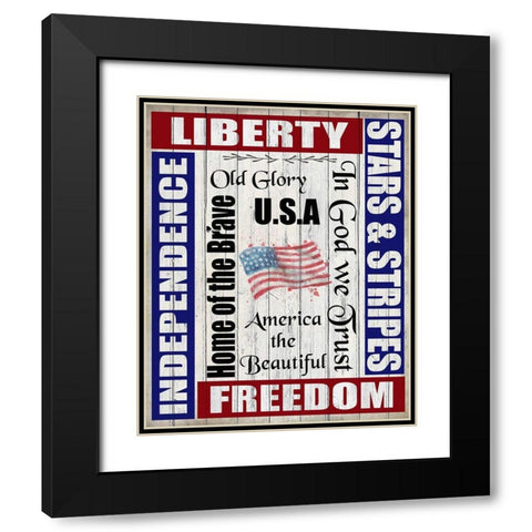 Freedom Black Modern Wood Framed Art Print with Double Matting by Kimberly, Allen