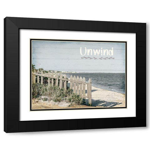 Unwind Black Modern Wood Framed Art Print with Double Matting by Kimberly, Allen
