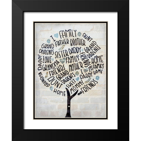 Family Time 4 Black Modern Wood Framed Art Print with Double Matting by Kimberly, Allen