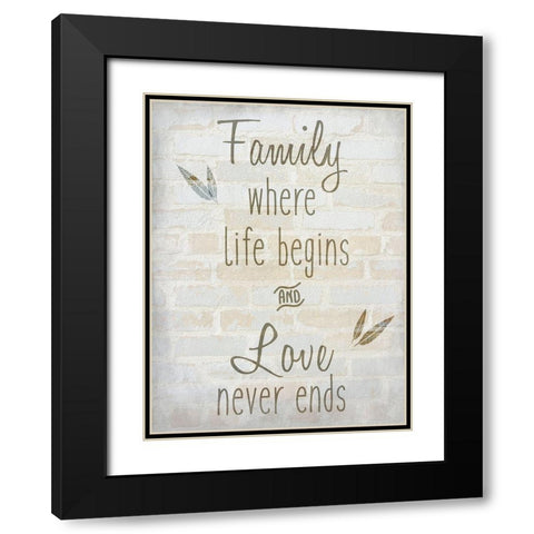 Family A Black Modern Wood Framed Art Print with Double Matting by Kimberly, Allen
