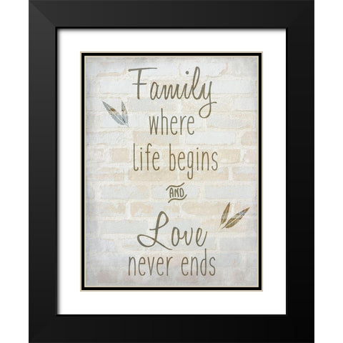 Family A Black Modern Wood Framed Art Print with Double Matting by Kimberly, Allen