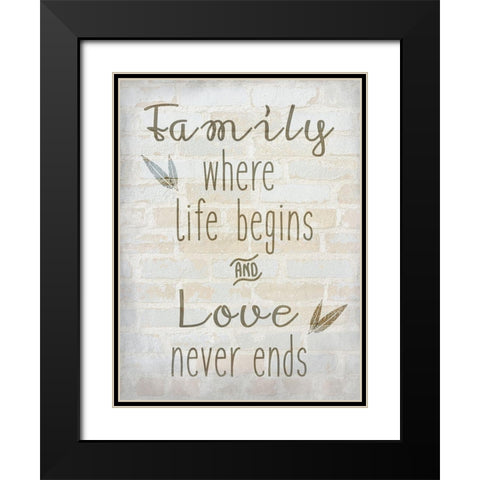 Family Time 5 Black Modern Wood Framed Art Print with Double Matting by Kimberly, Allen