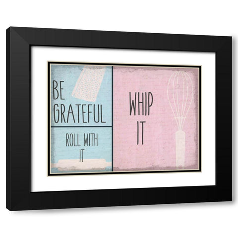 Whip It Black Modern Wood Framed Art Print with Double Matting by Kimberly, Allen