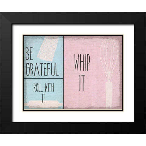 Whip It Black Modern Wood Framed Art Print with Double Matting by Kimberly, Allen