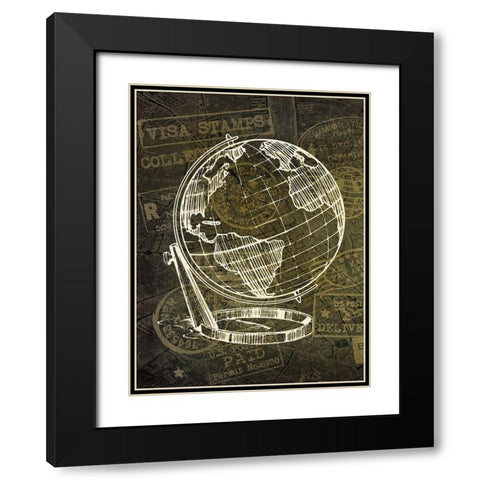 Wanderlust 4 Black Modern Wood Framed Art Print with Double Matting by Kimberly, Allen