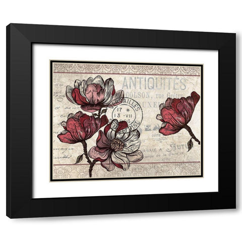 Magnolia Series 2 Black Modern Wood Framed Art Print with Double Matting by Kimberly, Allen