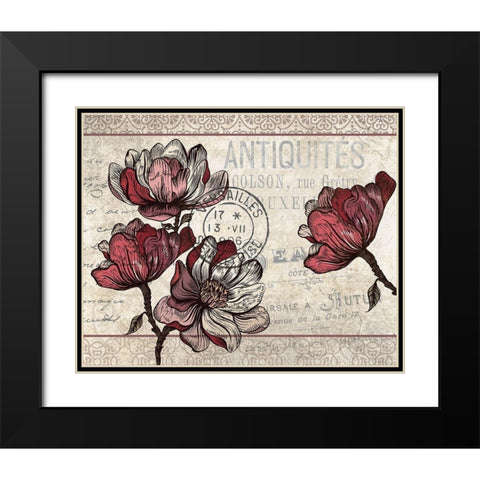 Magnolia Series 2 Black Modern Wood Framed Art Print with Double Matting by Kimberly, Allen