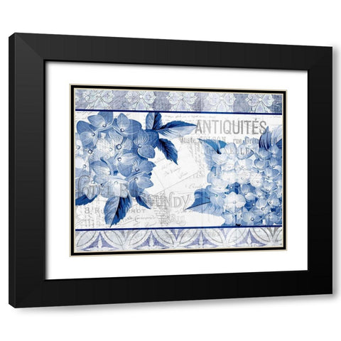 Hydrangea 1 Black Modern Wood Framed Art Print with Double Matting by Kimberly, Allen