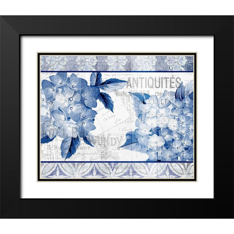 Hydrangea 1 Black Modern Wood Framed Art Print with Double Matting by Kimberly, Allen