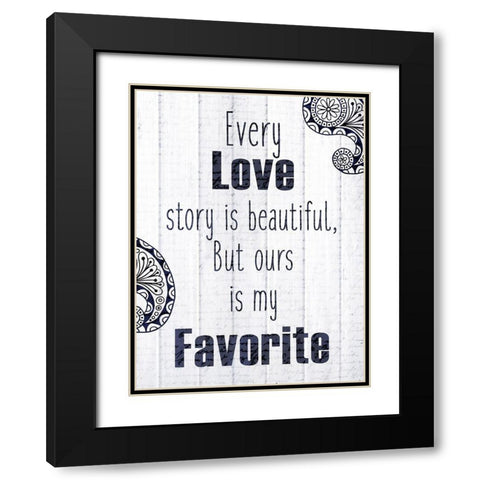 Always Love 1 Black Modern Wood Framed Art Print with Double Matting by Kimberly, Allen