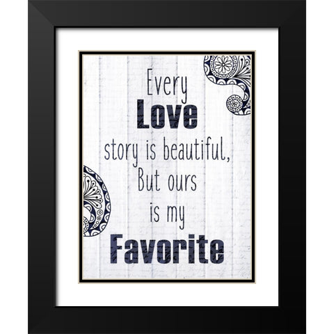 Always Love 1 Black Modern Wood Framed Art Print with Double Matting by Kimberly, Allen