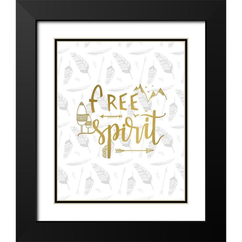 Feathered Spirit Black Modern Wood Framed Art Print with Double Matting by Kimberly, Allen