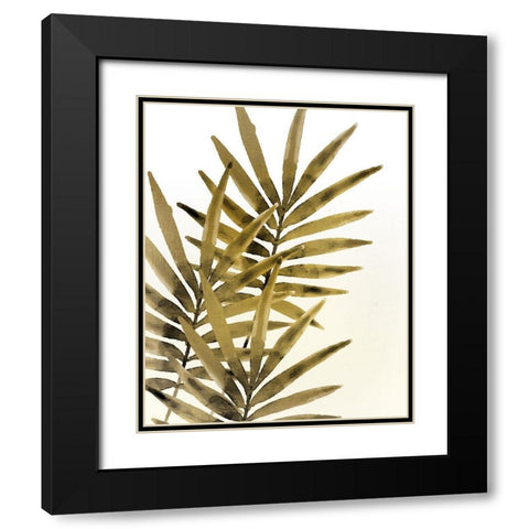 Ferns 1 Black Modern Wood Framed Art Print with Double Matting by Kimberly, Allen