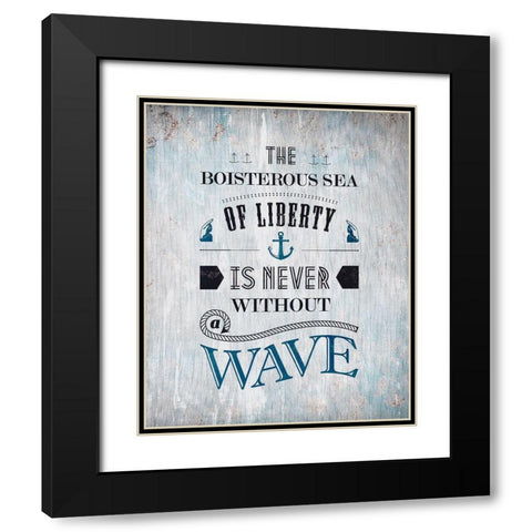 The Sea 3 Black Modern Wood Framed Art Print with Double Matting by Kimberly, Allen