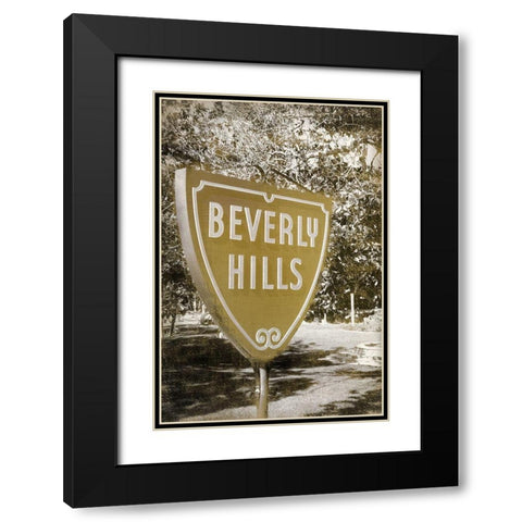 Beverly Hills Black Modern Wood Framed Art Print with Double Matting by Kimberly, Allen