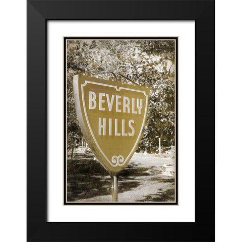 Beverly Hills Black Modern Wood Framed Art Print with Double Matting by Kimberly, Allen