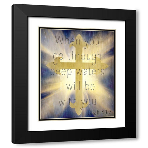 Deep Waters Black Modern Wood Framed Art Print with Double Matting by Kimberly, Allen