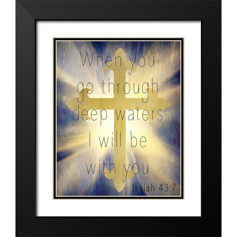 Deep Waters Black Modern Wood Framed Art Print with Double Matting by Kimberly, Allen