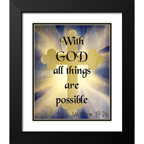 With God v2 Black Modern Wood Framed Art Print with Double Matting by Kimberly, Allen