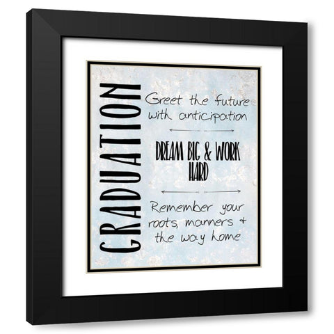 Graduation Black Modern Wood Framed Art Print with Double Matting by Kimberly, Allen