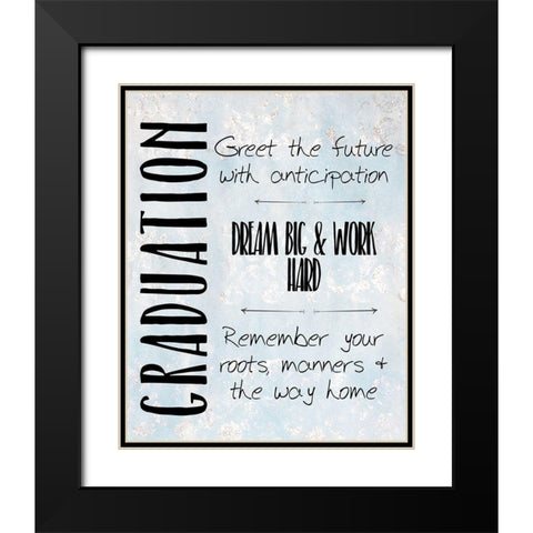 Graduation Black Modern Wood Framed Art Print with Double Matting by Kimberly, Allen