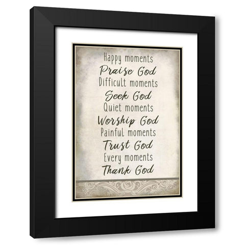 Moments Black Modern Wood Framed Art Print with Double Matting by Kimberly, Allen
