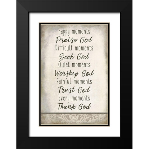 Moments Black Modern Wood Framed Art Print with Double Matting by Kimberly, Allen
