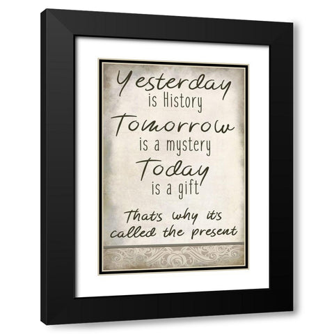 Yesterday Black Modern Wood Framed Art Print with Double Matting by Kimberly, Allen