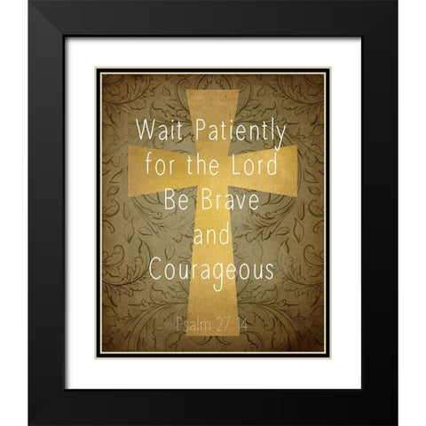 Psalm Cross 1 Black Modern Wood Framed Art Print with Double Matting by Kimberly, Allen