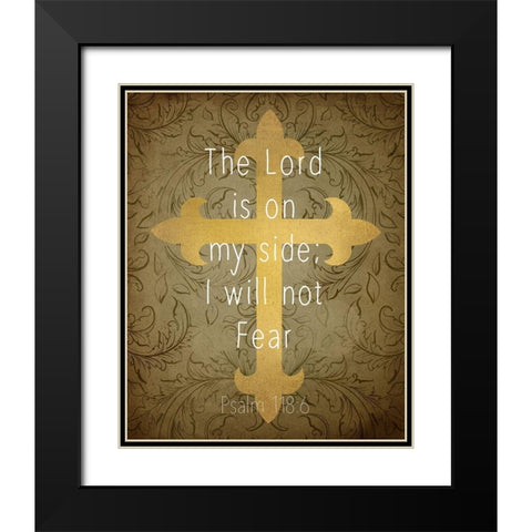 Psalm Cross 3 Black Modern Wood Framed Art Print with Double Matting by Kimberly, Allen