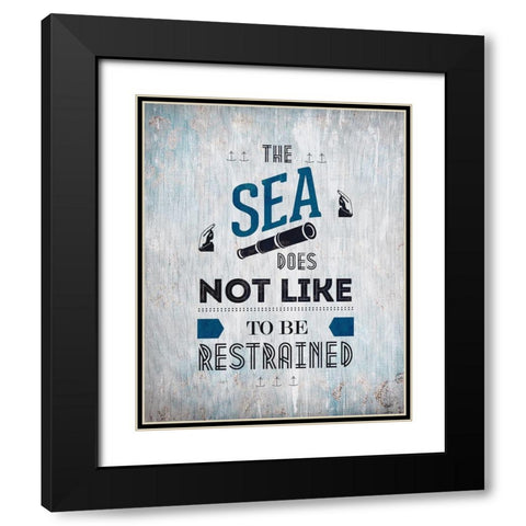The Sea 1 Black Modern Wood Framed Art Print with Double Matting by Kimberly, Allen