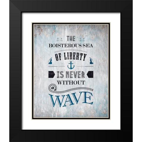 The Sea 3 Black Modern Wood Framed Art Print with Double Matting by Kimberly, Allen