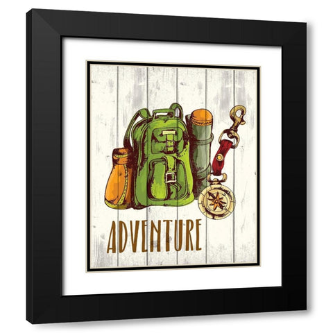 Campfire Explorer 3 Black Modern Wood Framed Art Print with Double Matting by Kimberly, Allen