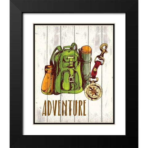 Campfire Explorer 3 Black Modern Wood Framed Art Print with Double Matting by Kimberly, Allen