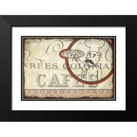 Cafe A Black Modern Wood Framed Art Print with Double Matting by Kimberly, Allen