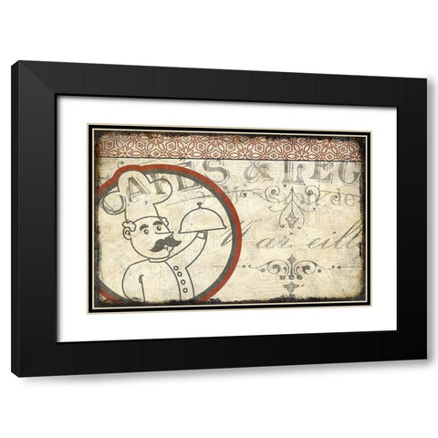 Cafe B Black Modern Wood Framed Art Print with Double Matting by Kimberly, Allen
