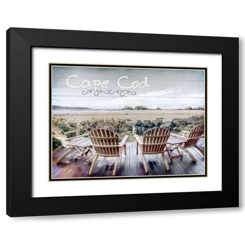 Relax Black Modern Wood Framed Art Print with Double Matting by Kimberly, Allen