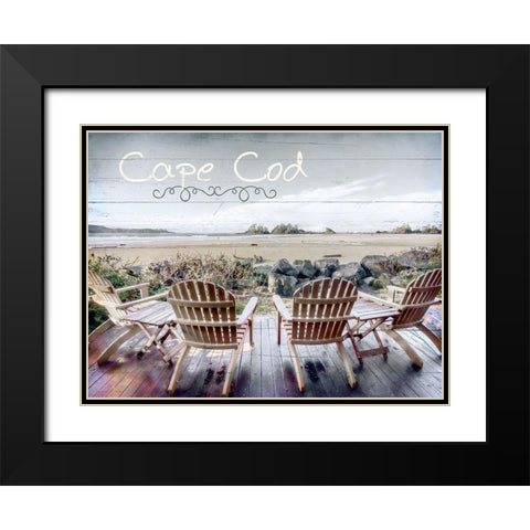 Relax Black Modern Wood Framed Art Print with Double Matting by Kimberly, Allen