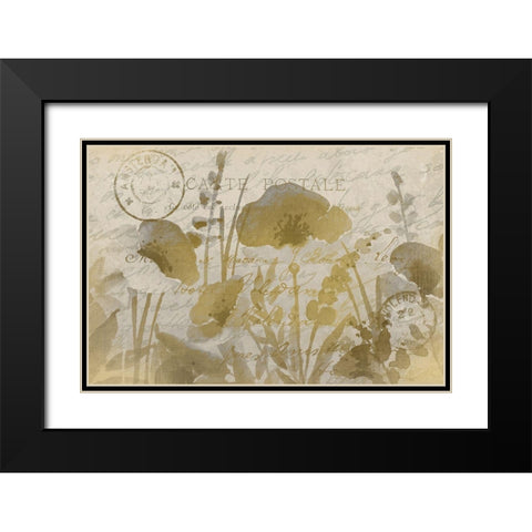 Golden Poppies Black Modern Wood Framed Art Print with Double Matting by Kimberly, Allen