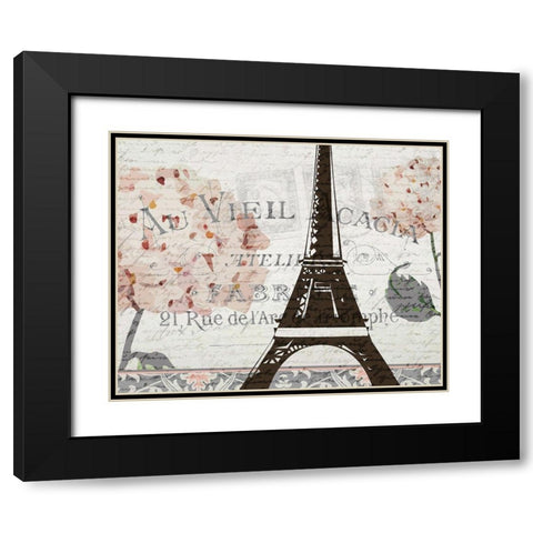 Hydrangea Paris Grey 4 Black Modern Wood Framed Art Print with Double Matting by Kimberly, Allen